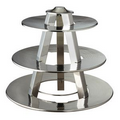 Hammered Stainless Steel 3 Tier Serving Stand